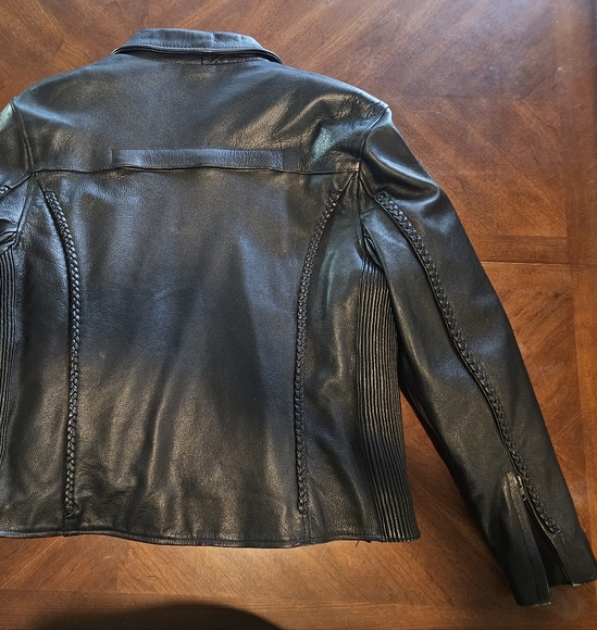 Leather King Black Quilted Leather Jacket - Picture 6 of 6